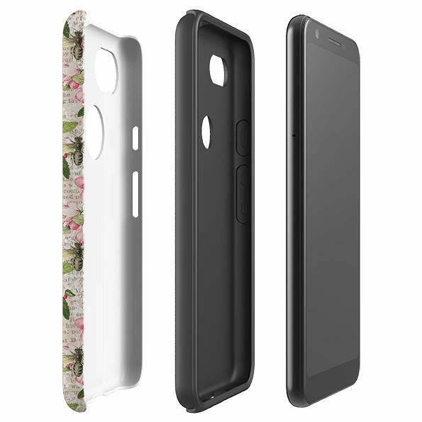 Portable Protection Vivid Design Texture Google Tough Case -  Pink Summer