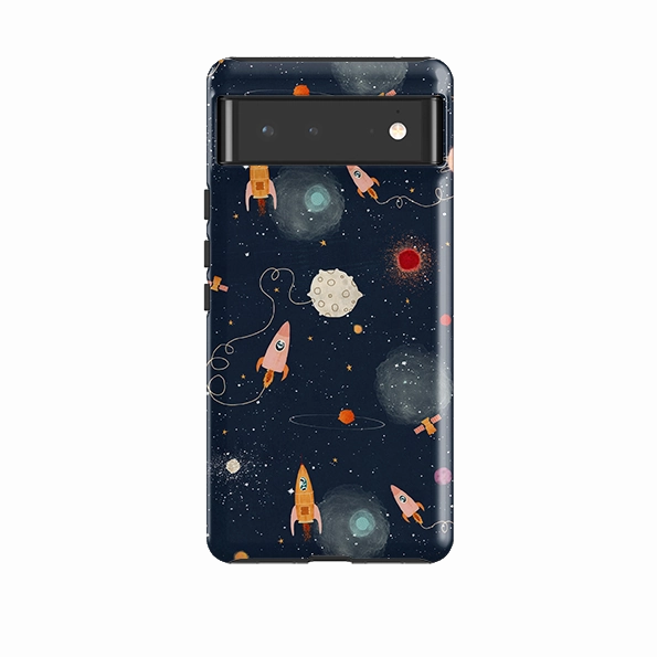 Minimal Aesthetic Google Tough Case -  Rockets Midnight By Katherine Quinn