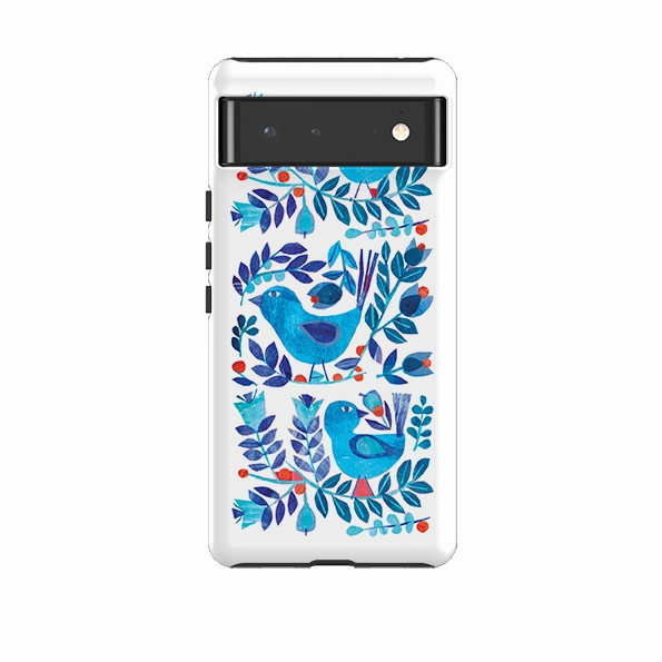 Shockproof Frame Google Tough Case -  Scandi Birds By Tracey English