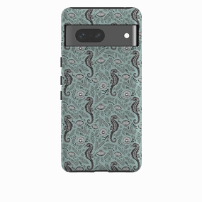 Premium Look Soft Edge Detail Google Tough Case -  Seahorse Seafoam By Catherine Rowe