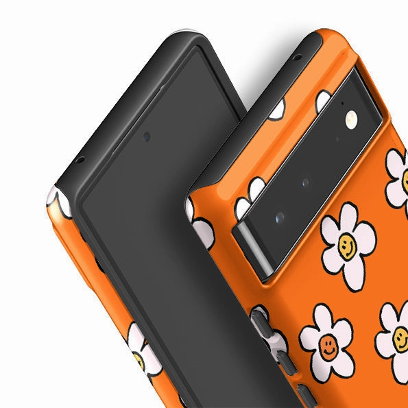 Modern Minimalism Lightweight Frame Google Tough Case -  Smiley Orange