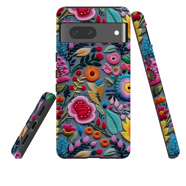 Durable Texture Build Google Tough Case - Spring Petals III