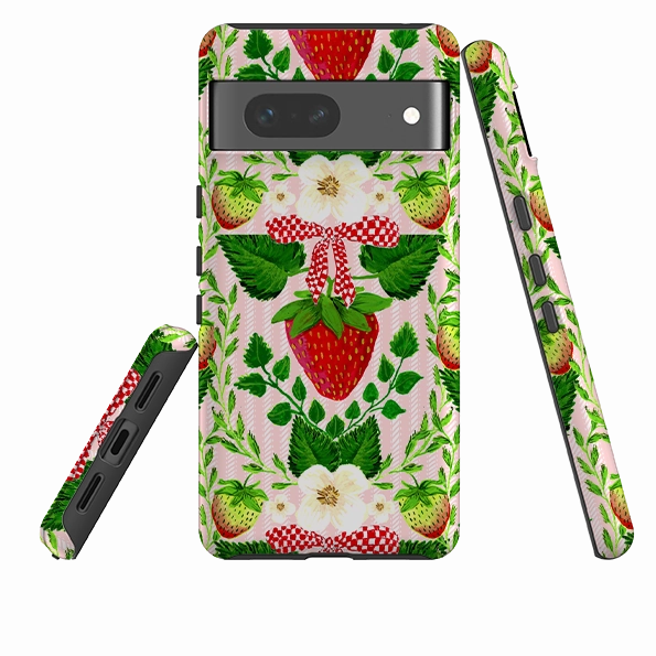 Google Tough Case - Strawberries I By Abby Jacobs Textured Detail High Durability