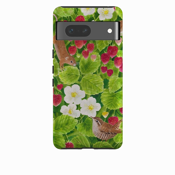 Hybrid Shield Minimal Design Google Tough Case -  Strawberry Thieves By Bex Parkin