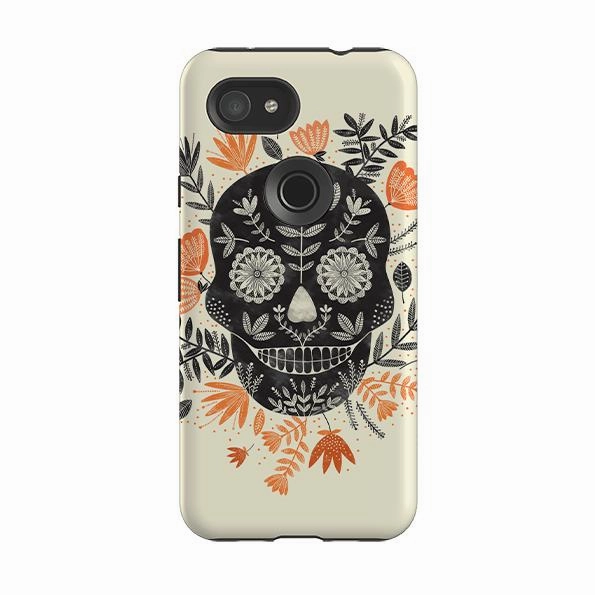 anti dust Modern Build Google Tough Case -  Sugar Skull Cream By Jade Mosinski
