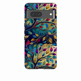 Google Tough Case - Teal Leaves Matte Protection Colorful option