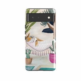 Google Tough Case -  Tiger Hammock By Bex Parkin Flexible Pattern Texture Sleek Grip
