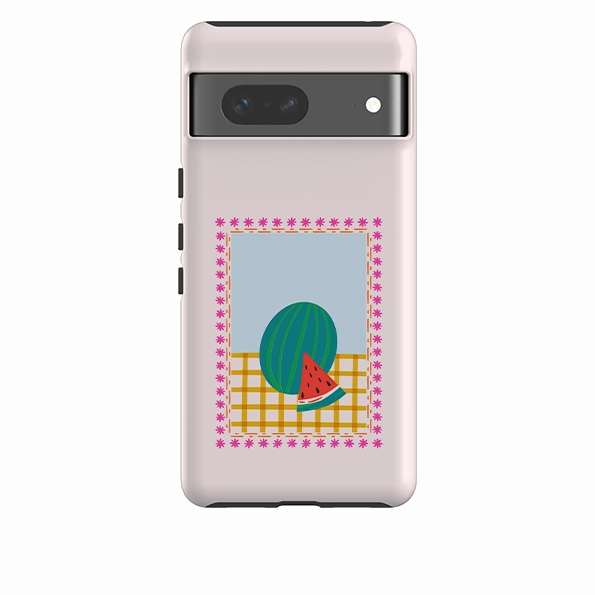 Vivid Texture Minimal Cover Google Tough Case - Watermelon Slice