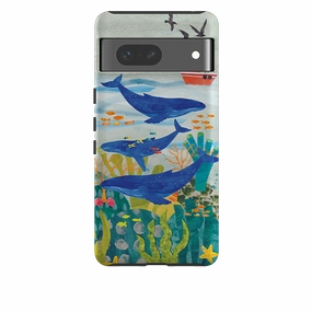 Flexible Detail Comfort Use Google Tough  Case - Whale Watching By Tracey English