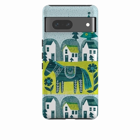 Google Tough Case - Winter Dala Horse By Tracey English Drop Defense Modern Build Texture