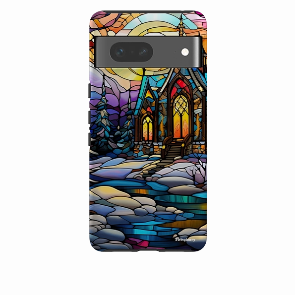 Matte Texture Finish Elegant Surface Texture Google Tough Case -  Winter Mosaic II