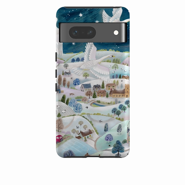Matte Look Durable Build Quality Google Tough Case - Winter Swans By Bex Parkin