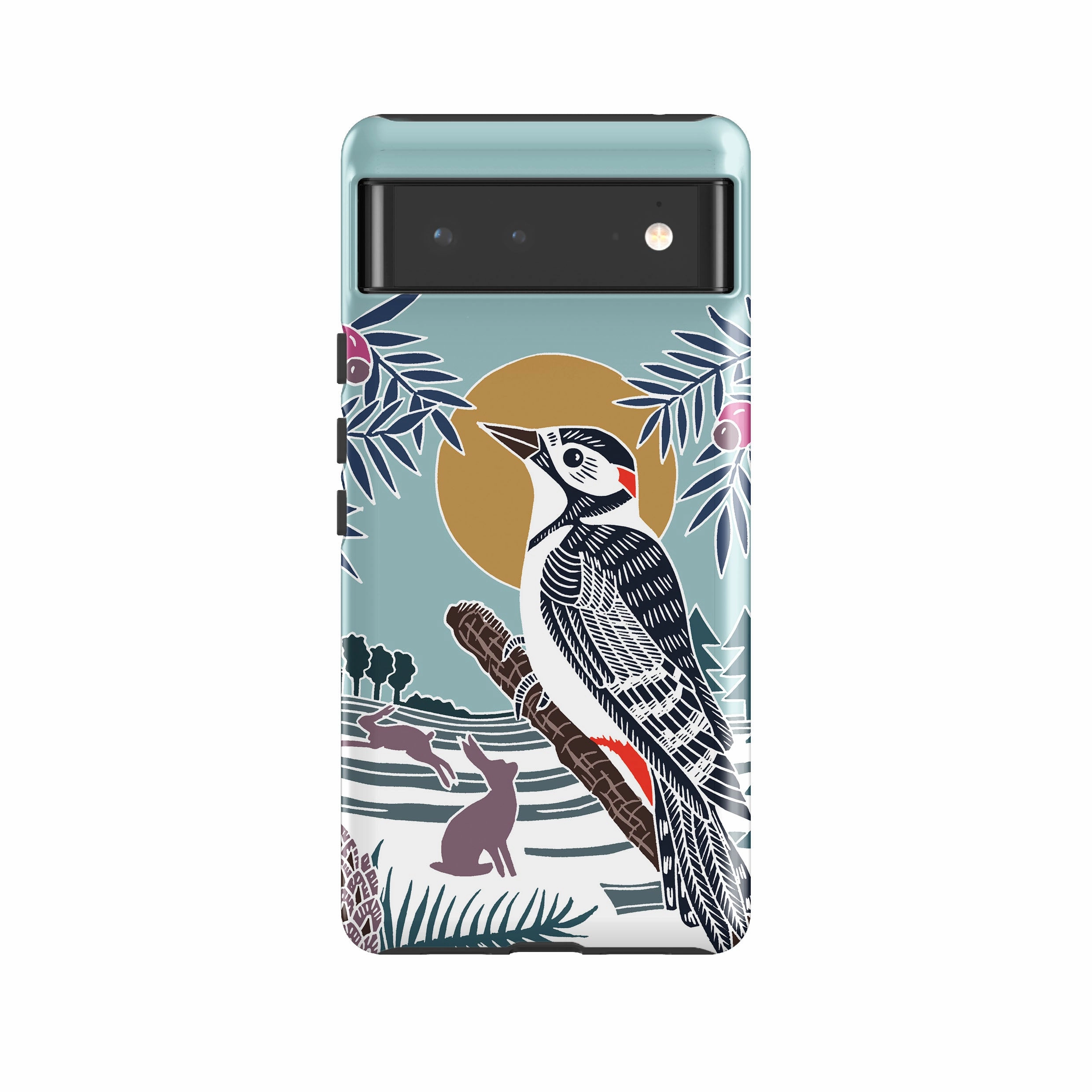 Smooth Detail Matte Pattern Google Tough Case -  Woodpecker Brown By Kate Heiss