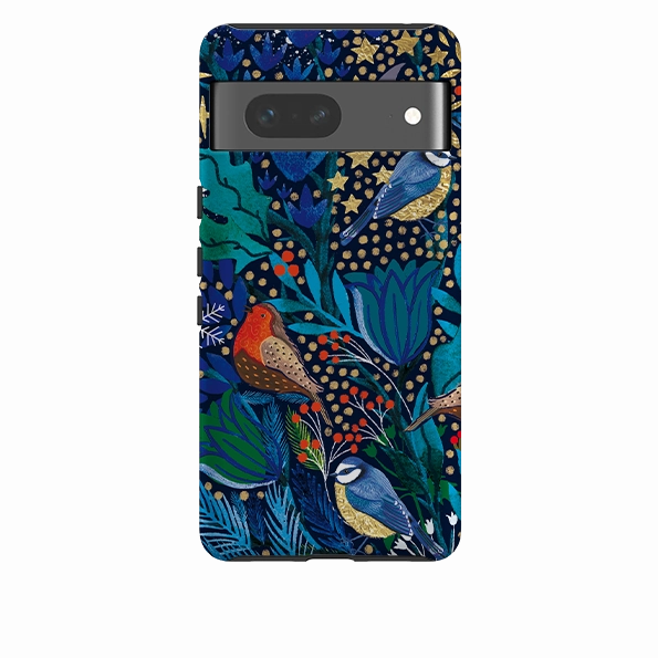 Soft Interior Unisex Design Google Tough Case - Xmas Robin I By Emma Frances Grant