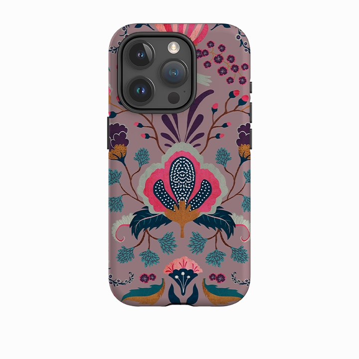 iPhone Tough Case - Folk Floral III By Katherine Quinn Light Edge