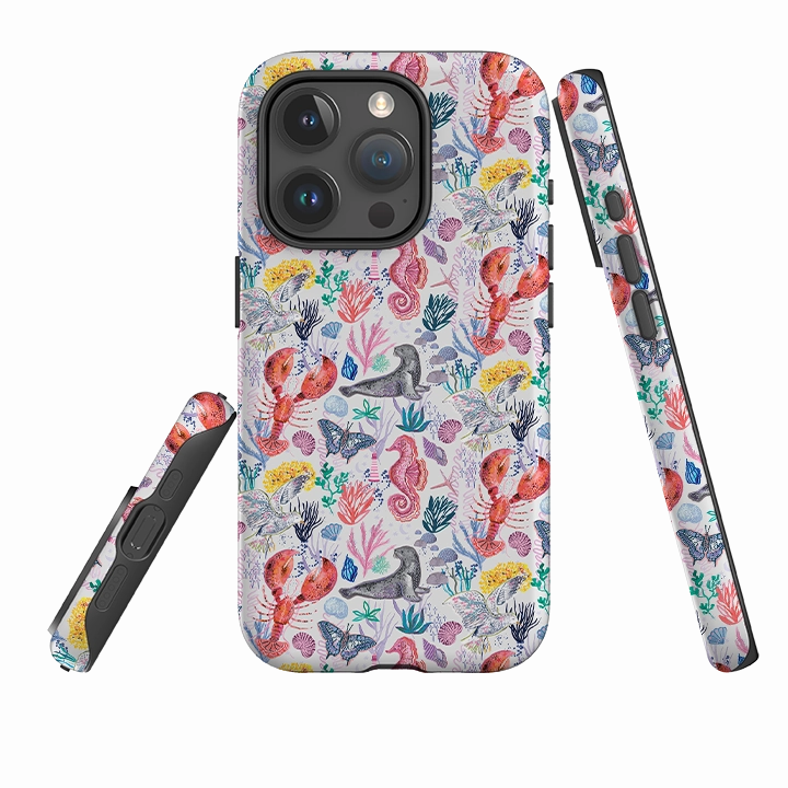 Ergonomic Texture Durable Edge Finish iPhone Case - Coastline Pattern-D By Emma Frances Grant