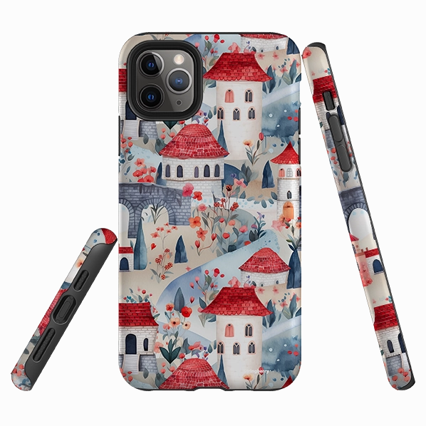 Durable Protection Layer Protective Corners iPhone Tough Case -Old Town II