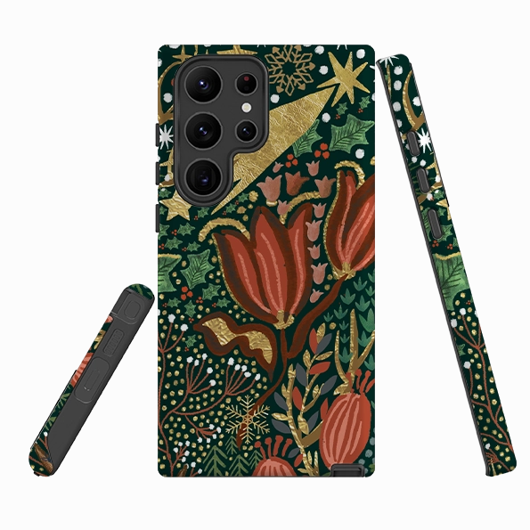 Smooth Layer Texture Samsung Tough Case - Winter Deer III By Emma Frances Grant