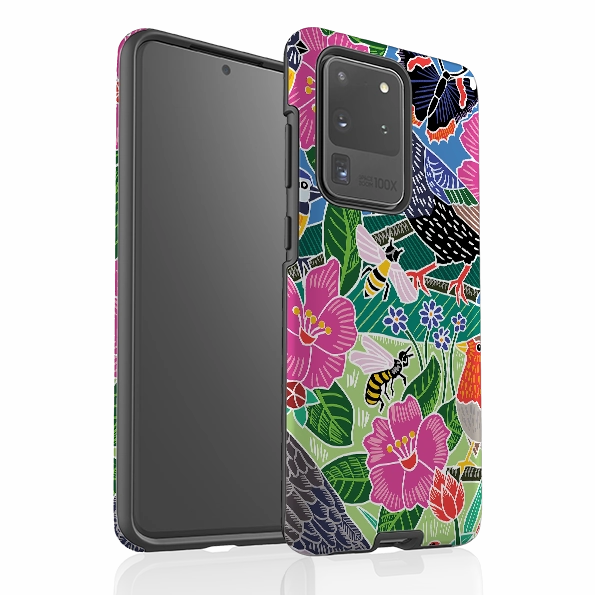 Samsung Tough Case - Garden Bird Jigsaw A By Kate Heiss 3D Effect Modern Detail