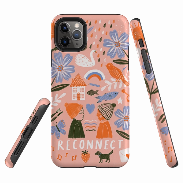 Fashion Forward Refined Pattern iPhone Tough Case - Reconnect Orange By Lee Foster Wilson