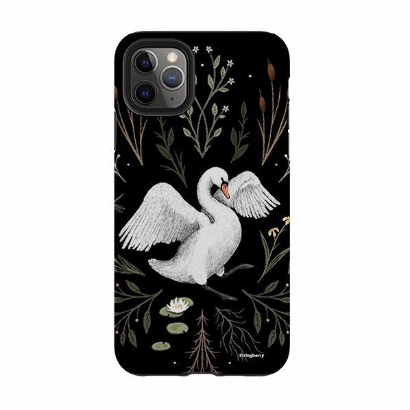 iPhone Tough Case - Swan By Anna Stead Trendy Detailing