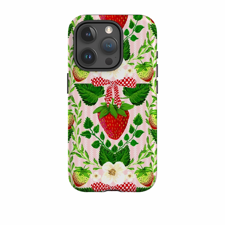 iPhone Case - Strawberries I By Abby Jacobs Textured Grip