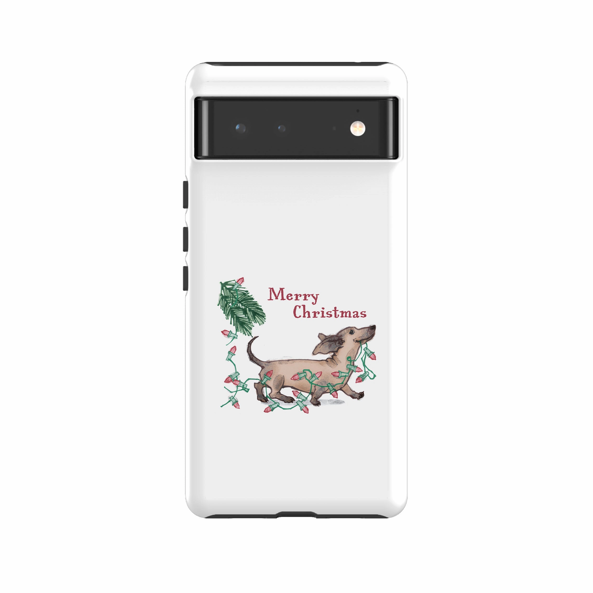 Google Tough Case -  Christmas Dachshund By Liane Payne Soft Finish Texture Soft Shape