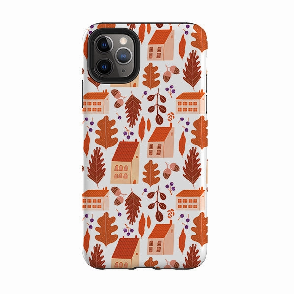 Clear Frame iPhone Tough Case - Autumn Pattern By Madalina Andronic