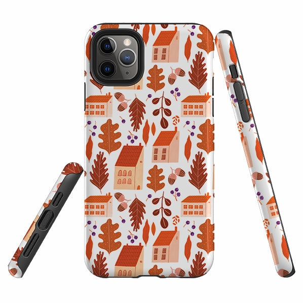 Stylish Aesthetic Casual Design iPhone Tough Case - Autumn Pattern By Madalina Andronic