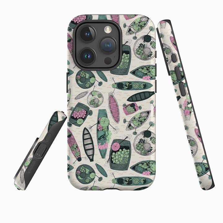 Handcrafted Design iPhone Tough Case - Floating Markets B By Jade Mosinski