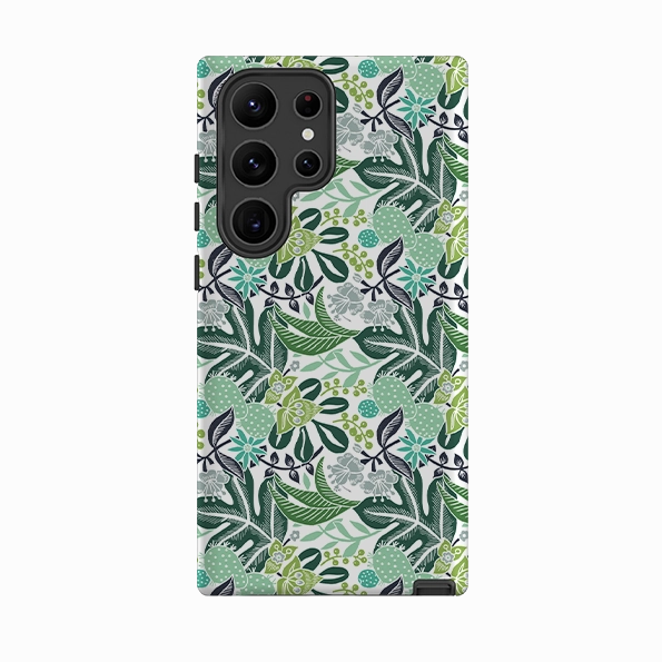 Samsung Tough Case - Tropical Cactus By Kate Heiss Non slip grip Trendy Aesthetic