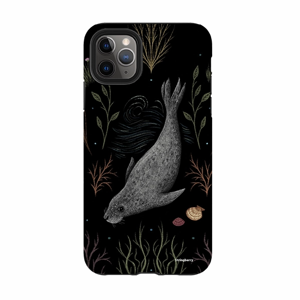 iPhone Tough Case - Seal By Anna Stead Flexible frame Durable Edge Texture