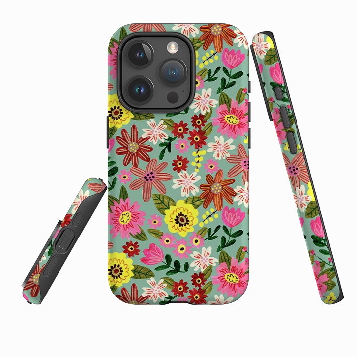 Soft Touch iPhone Tough Case - Spring Floral II By Caroline Bonne Muller