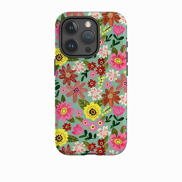 Protective Surface Clear Design iPhone Tough Case - Spring Floral II By Caroline Bonne Muller