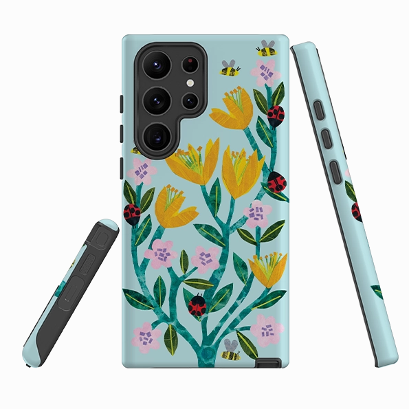 Samsung Tough Case - Blossom and Ladybirds By Tracey English Durable Look