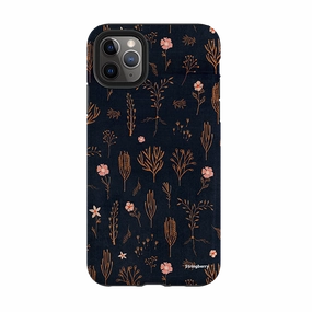 hybrid design Smooth Pattern Finish iPhone Tough Case - Floral Light Orange And Pink By Katherine Quinn
