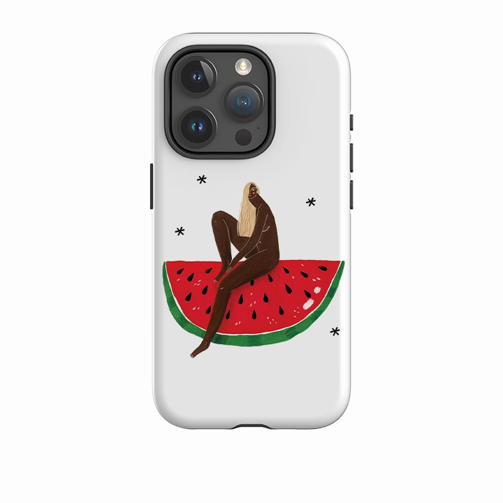 Comfort Style Vivid Surface Detail iPhone Tough Case - Watermelon Girl By Madalina Andronic