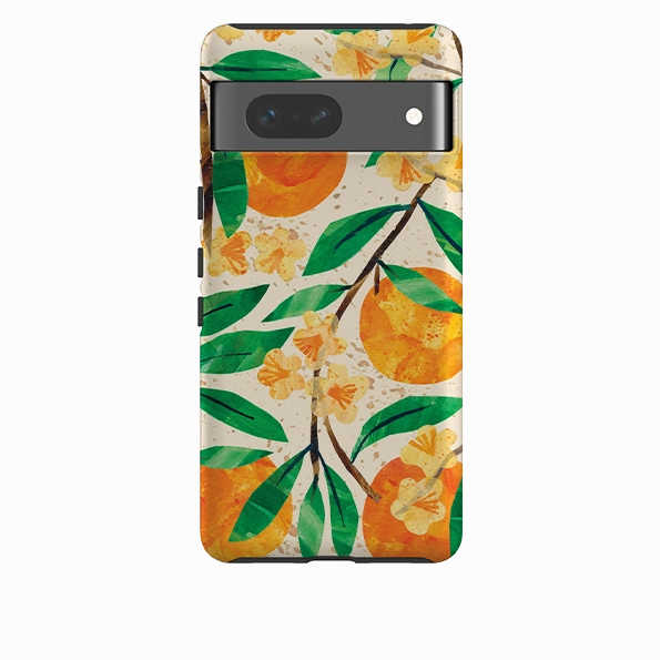 Google Tough Case - Orange Blossom By Tracey English Rugged Surface Tough Grip