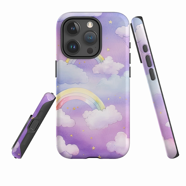 iPhone Case - Rainbow Clouds III Hybrid Edge Finish