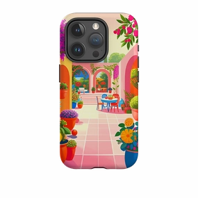 Minimal Edge Design iPhone Tough Case - Morocco Gardens