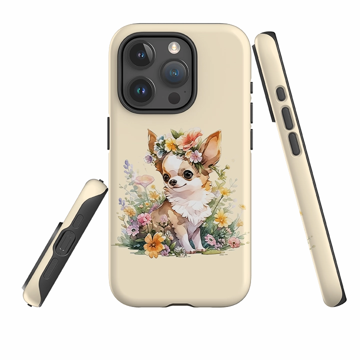 iPhone Case - Cute Dog N Elegant Texture Colorful Design