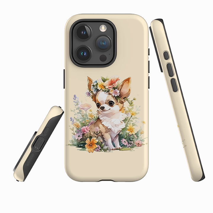 Modern Texture Durable Texture Layer iPhone Case - Cute Dog N
