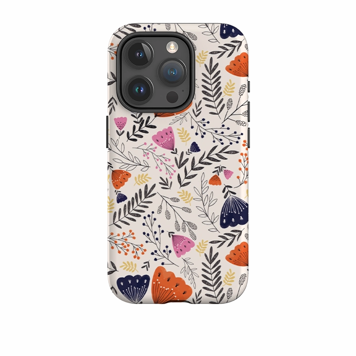 iPhone Tough Case - Pink Floral By Jade Mosinski Smooth Fit Premium Craft