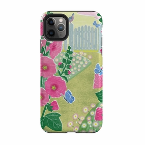 iPhone Tough Case - Hollyhocks By Liane Payne Premium Texture Design