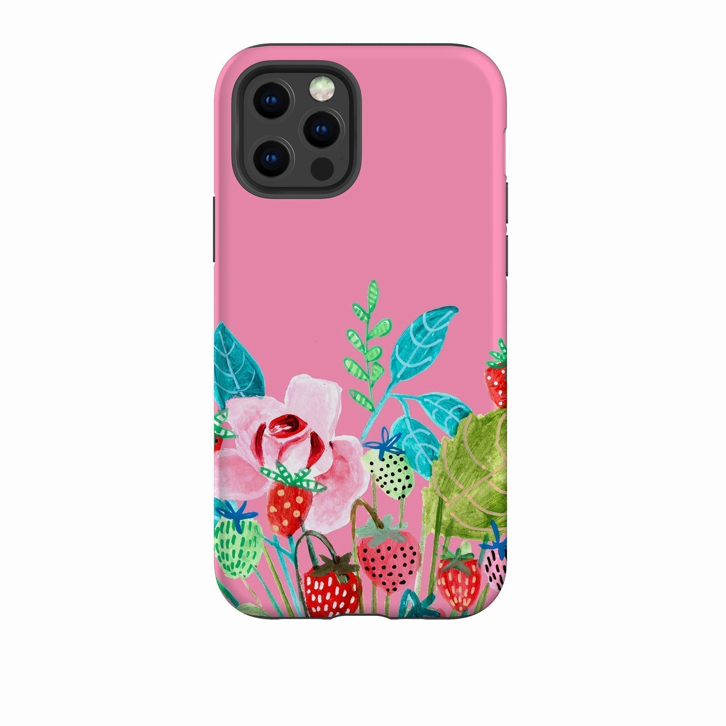 iPhone Tough Case - Pink Colour Floral By Caroline Bonne Muller Comfort Edge Layer