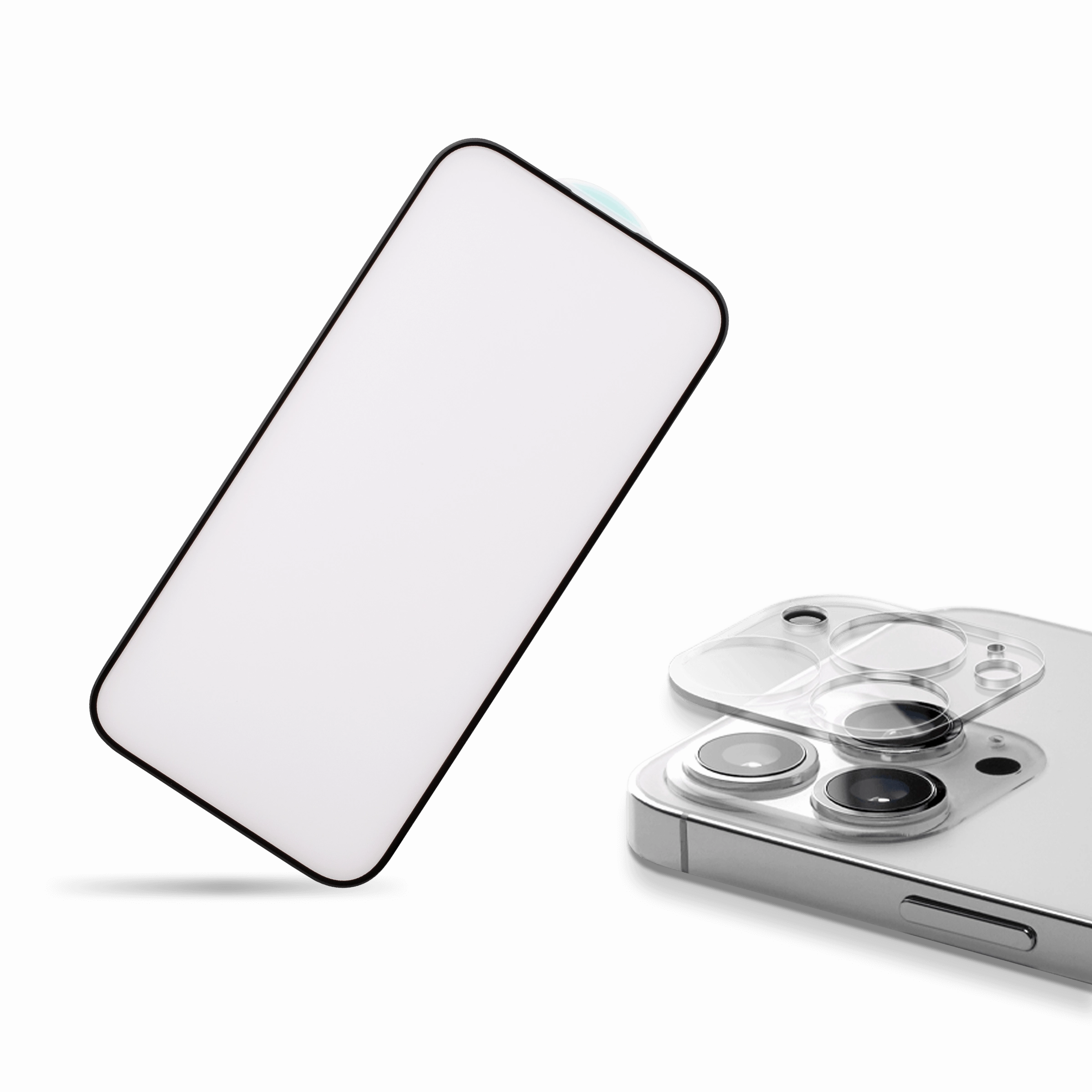 Glossy surface Soft Surface iPhone 15 Premium Eco Tempered Glass Screen and Lens Protector anti fingerprint