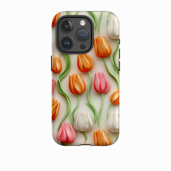 Artistic Design Elegant Accent iPhone Case - Alkmaar Tulips