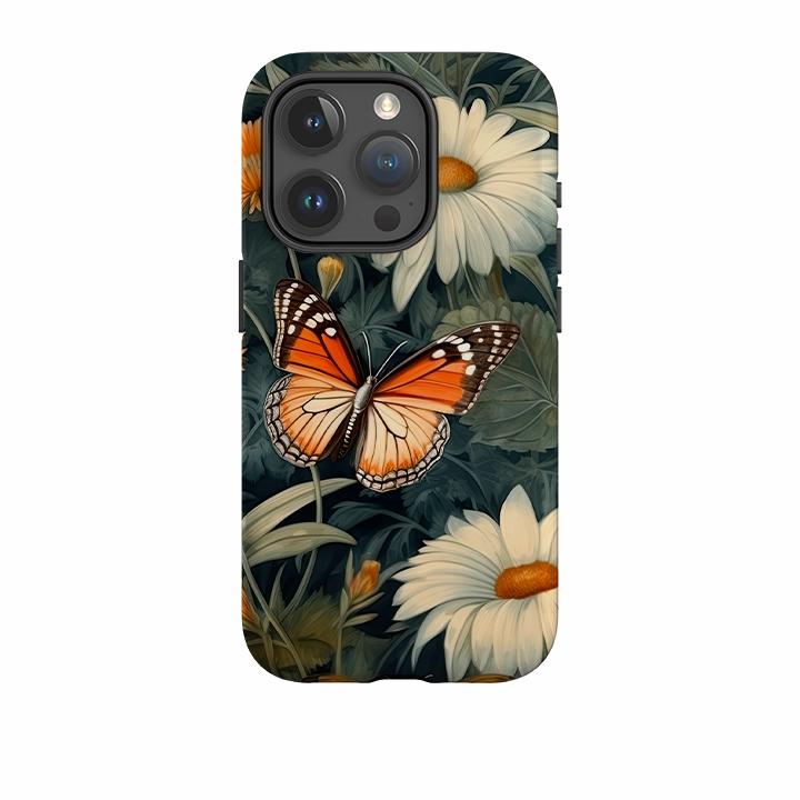 iPhone Case - Butterfly Daisies III Shock Resistant Build