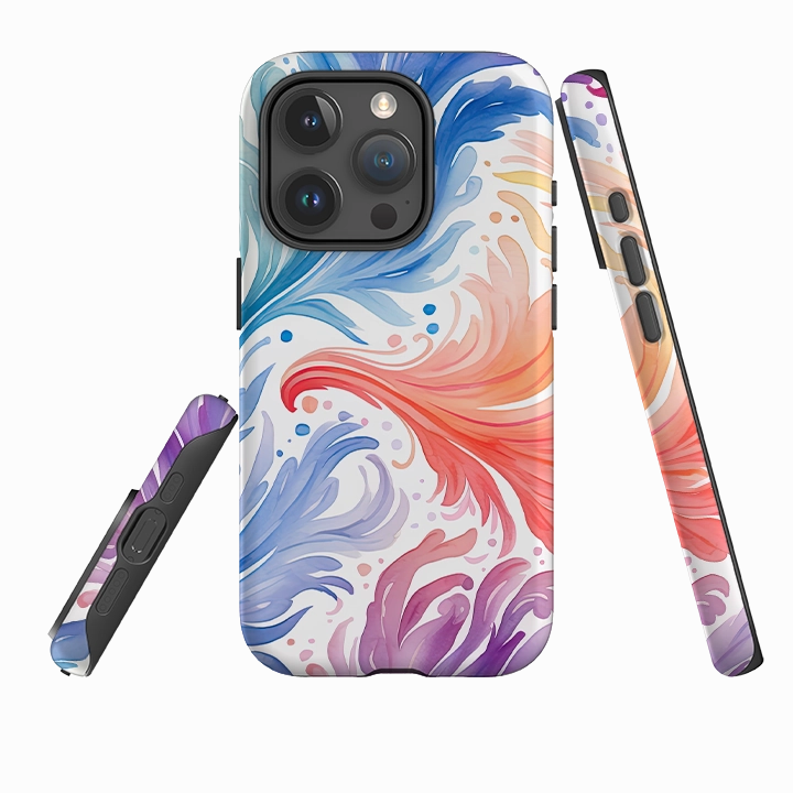 Hybrid Frame Protective cover iPhone Case - Cosmic Waves