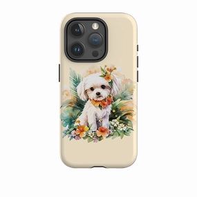 iPhone Case - Cute Dog B slim fit Elegant Layer Texture